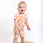 Oranges Small Ribbed Summer Zip Romper
