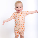 Oranges Small Ribbed Summer Zip Romper