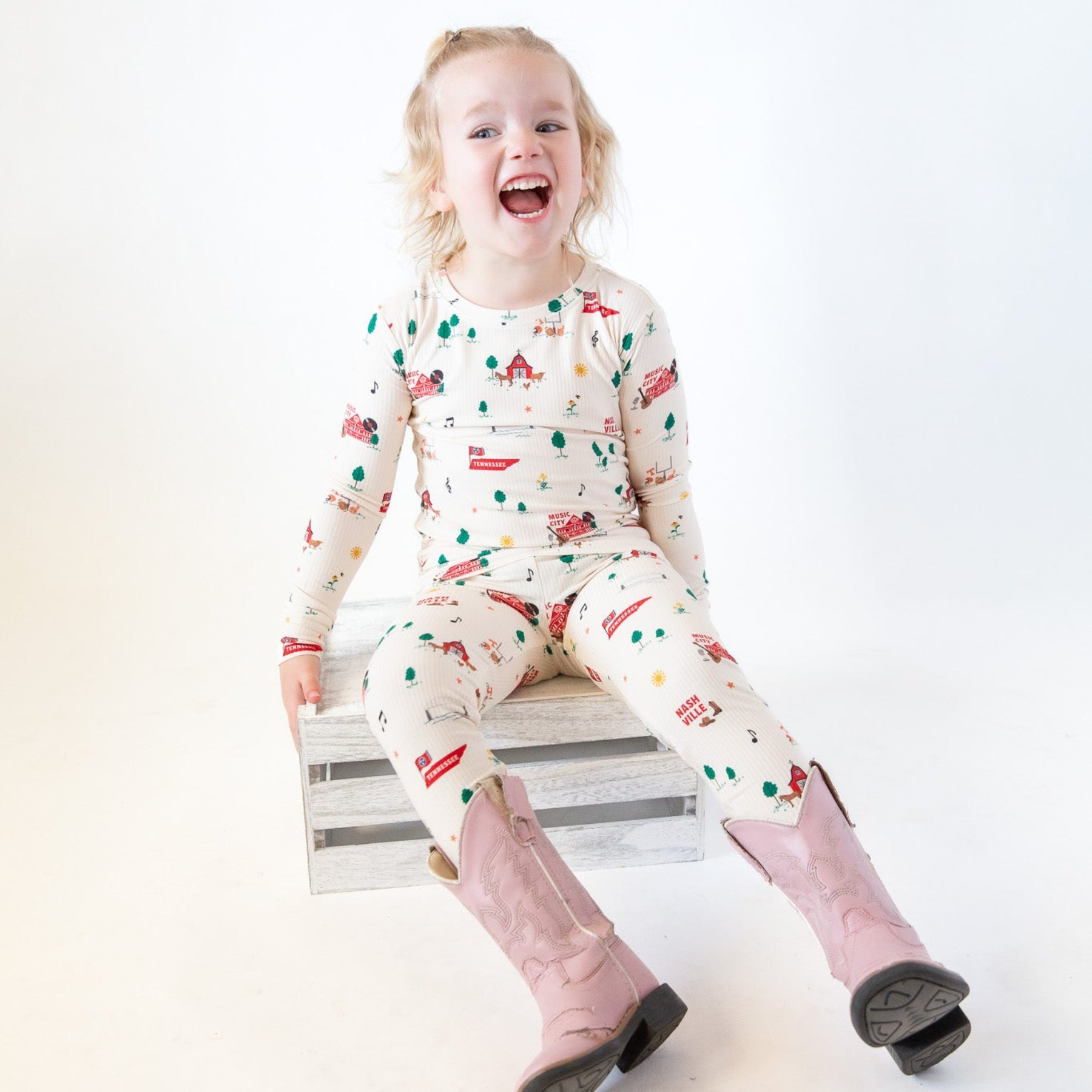 Music City Tennessee Small Ribbed Two-Piece Set