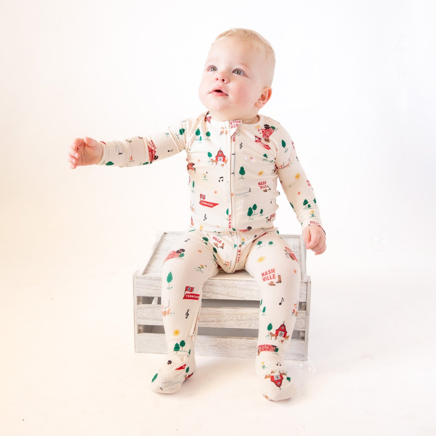 Music City Tennessee Small Ribbed Zip Romper