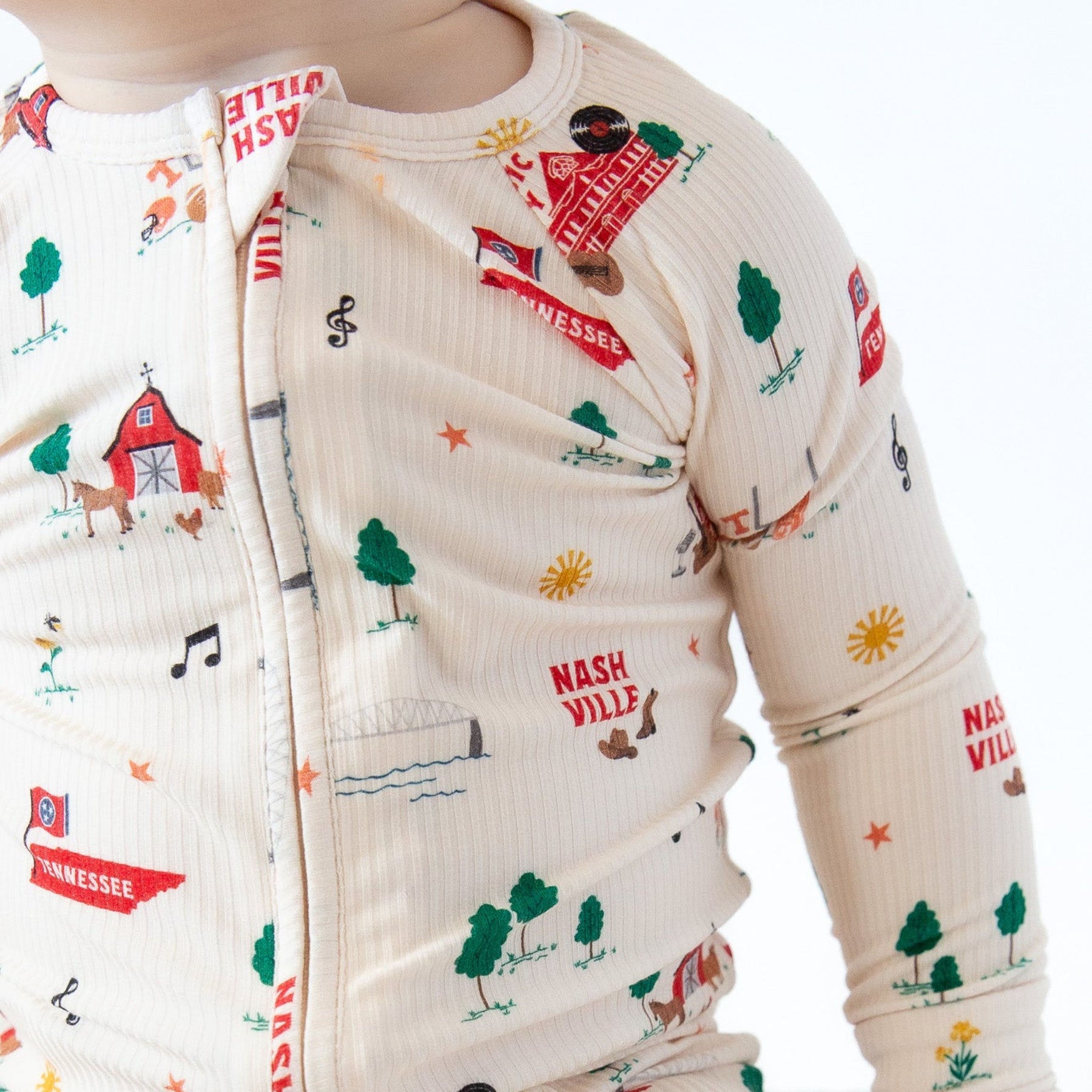 Music City Tennessee Small Ribbed Zip Romper