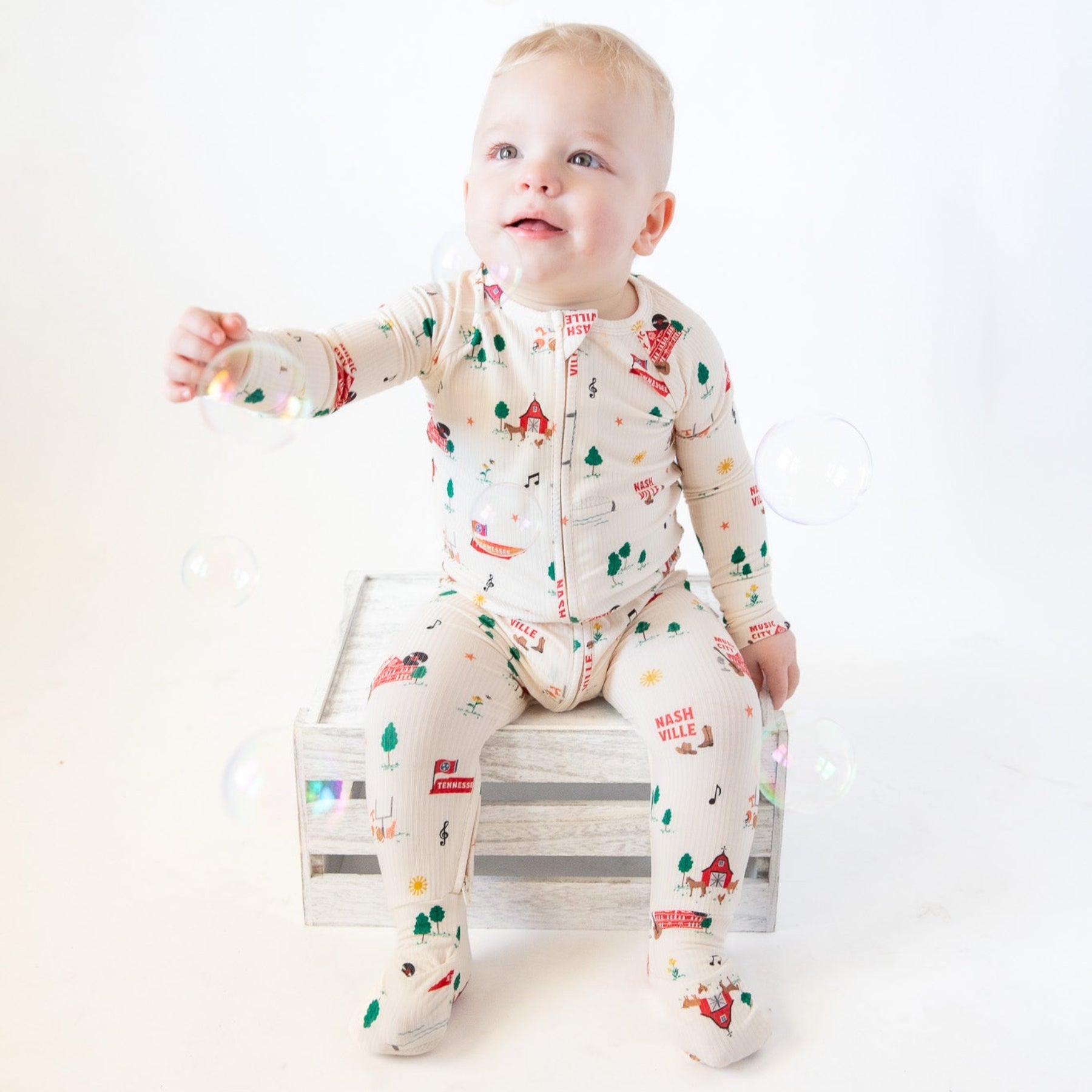 Music City Tennessee Small Ribbed Zip Romper