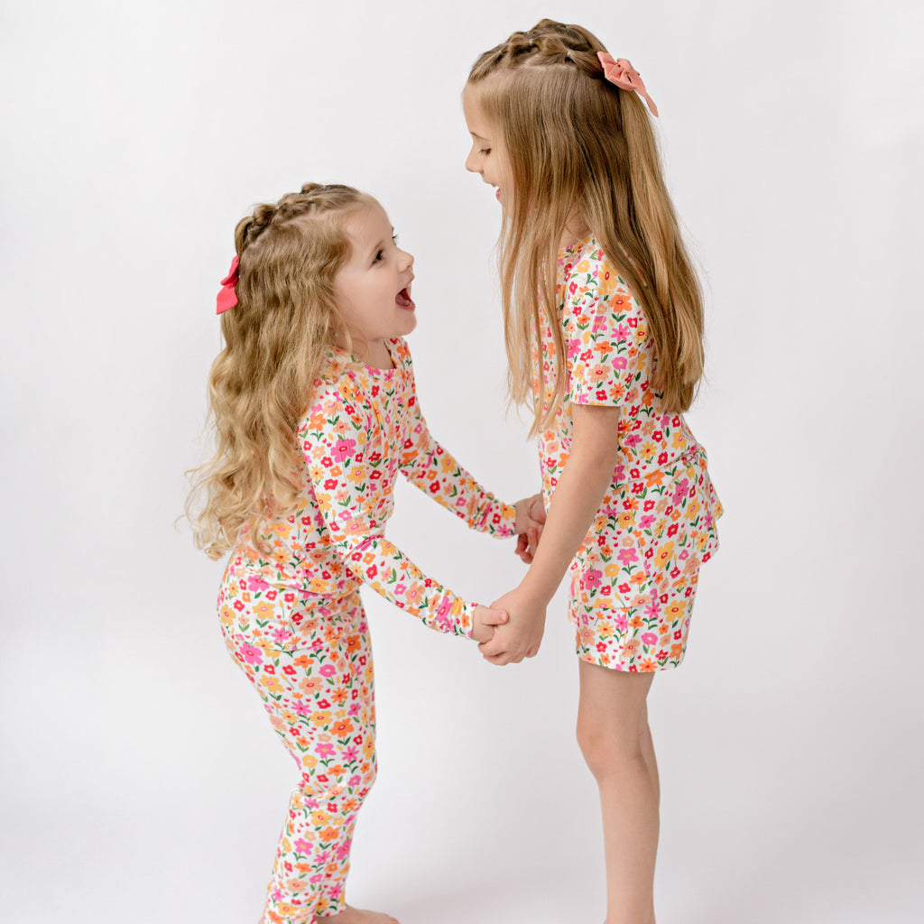 Summer Blooms Small Ribbed Two-Piece Set