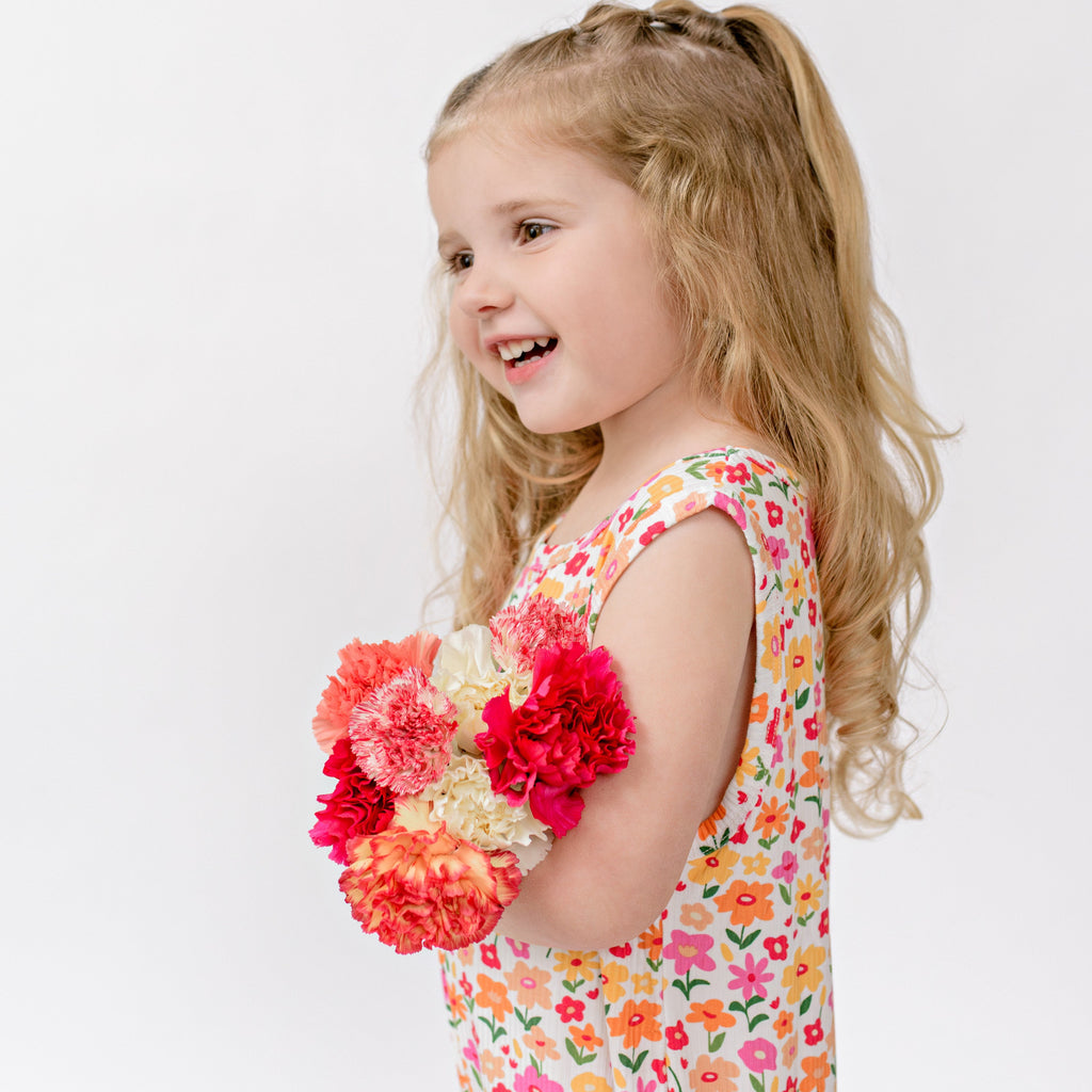 Summer Blooms Small Ribbed Harem Romper