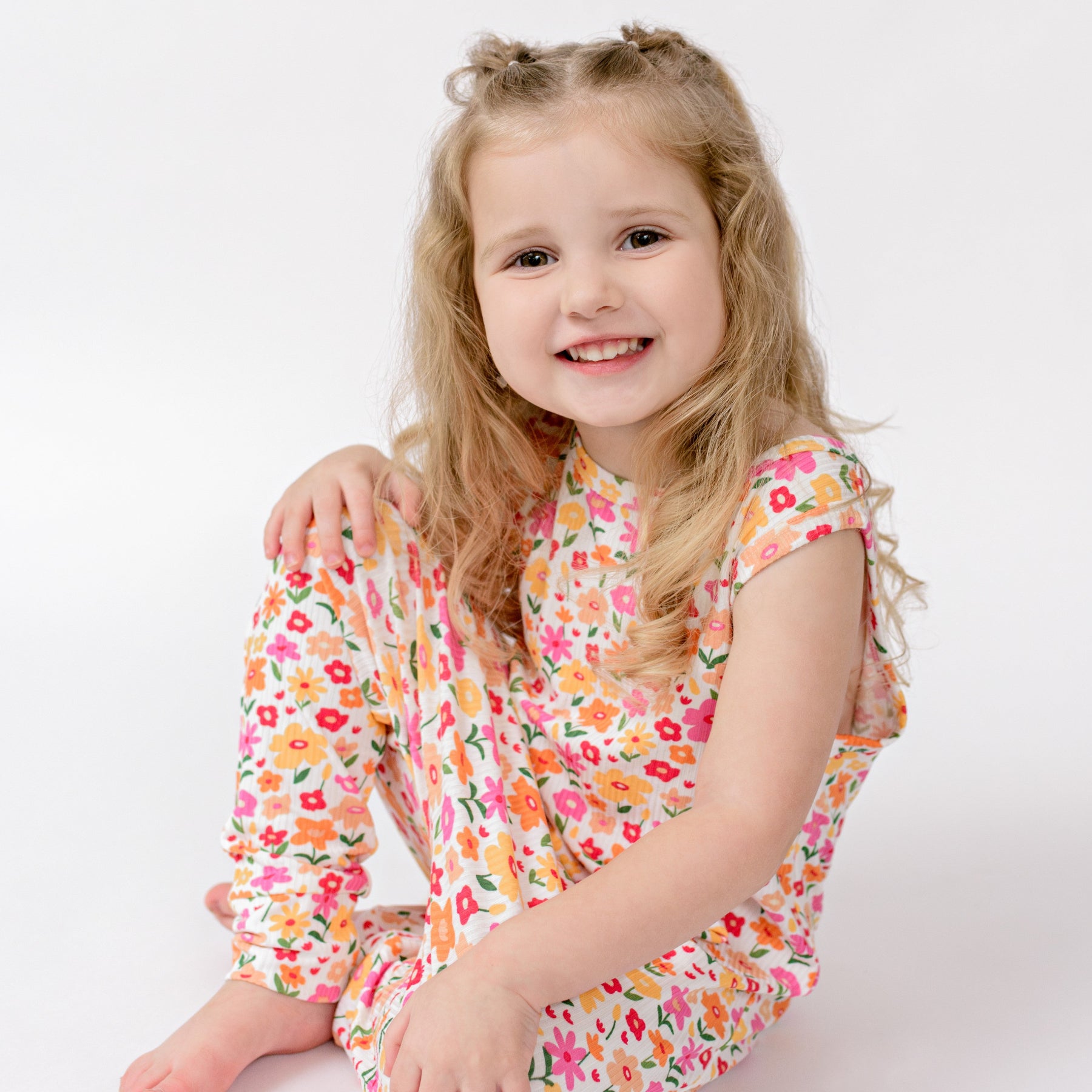 Summer Blooms Small Ribbed Harem Romper