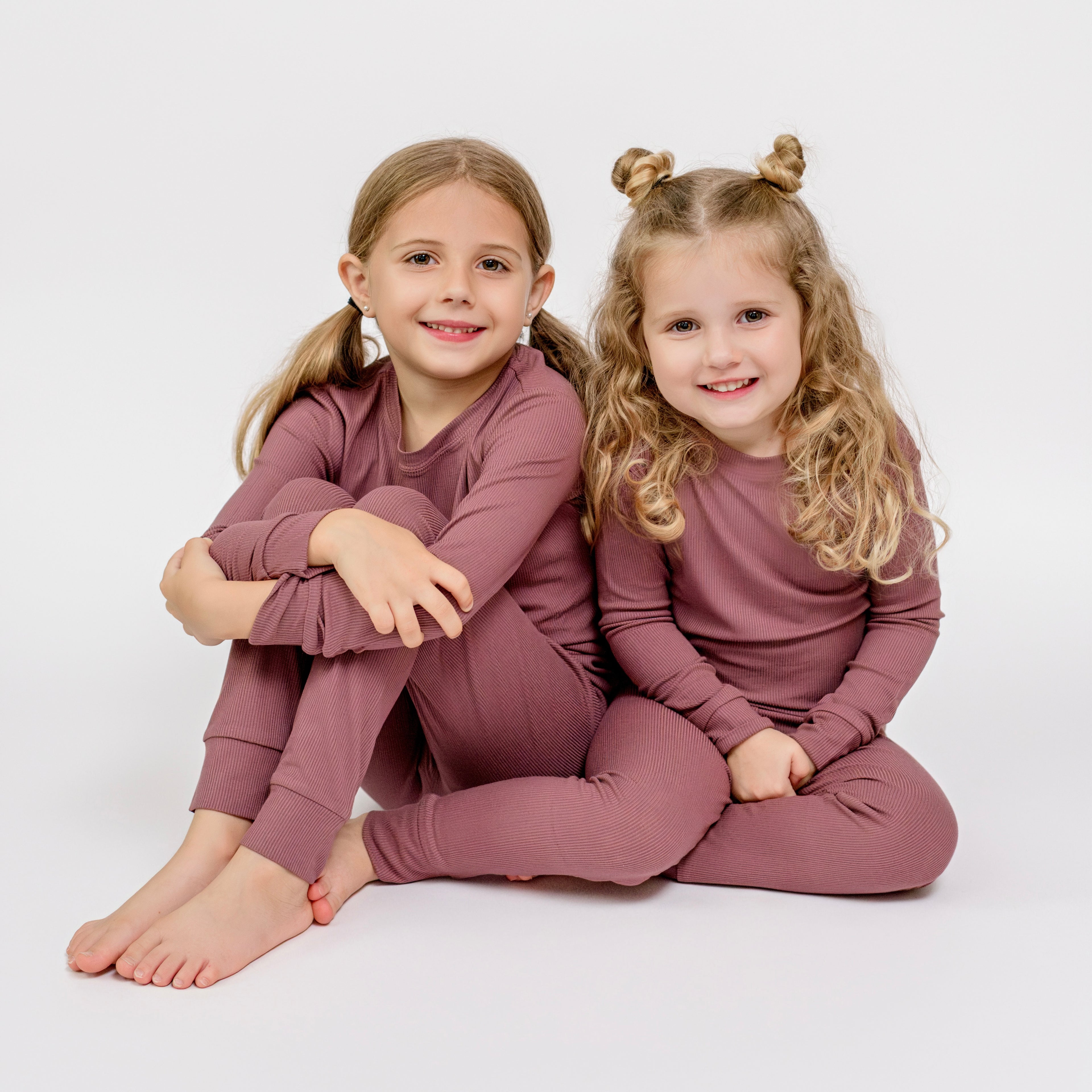 Plum Small Ribbed Two-Piece Set