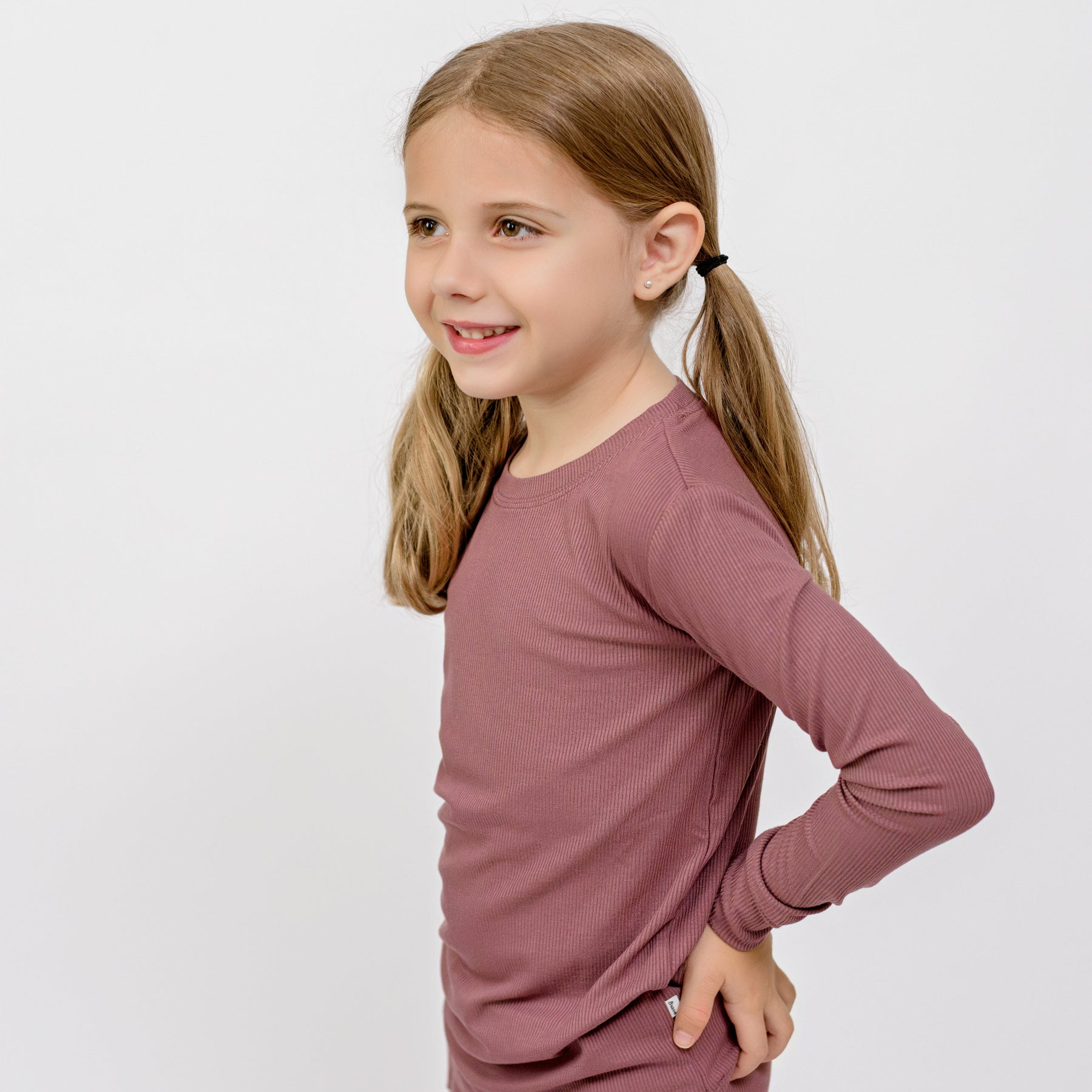 Plum Small Ribbed Two-Piece Set