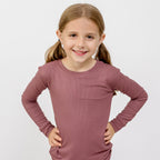 Plum Small Ribbed Two-Piece Set