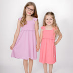 Lilac Mist Small Ribbed Flutter Sleeve Dress