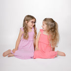 Lilac Mist Small Ribbed Flutter Sleeve Dress