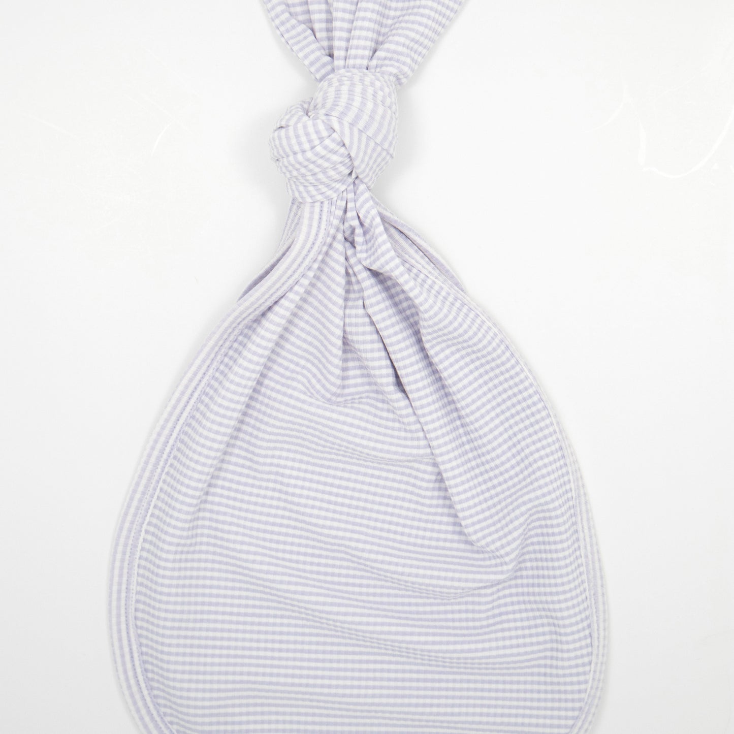 Lavender Small Stripe Ribbed Knotted Gown