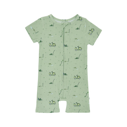 Lawn Mowers Small Ribbed Summer Zip Romper