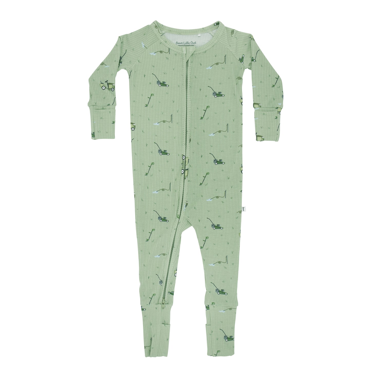 Lawn Mowers Small Ribbed Zip Romper