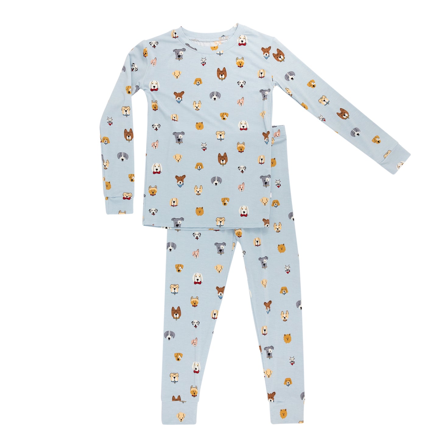 Dogs Light Blue Two-Piece Set