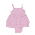 Lilac Mist Small Ribbed Ruffle Romper