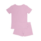 Lilac Mist Small Ribbed Shorts Two-Piece Set