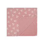 Mauve Blooms Small Ribbed Toddler Blanket