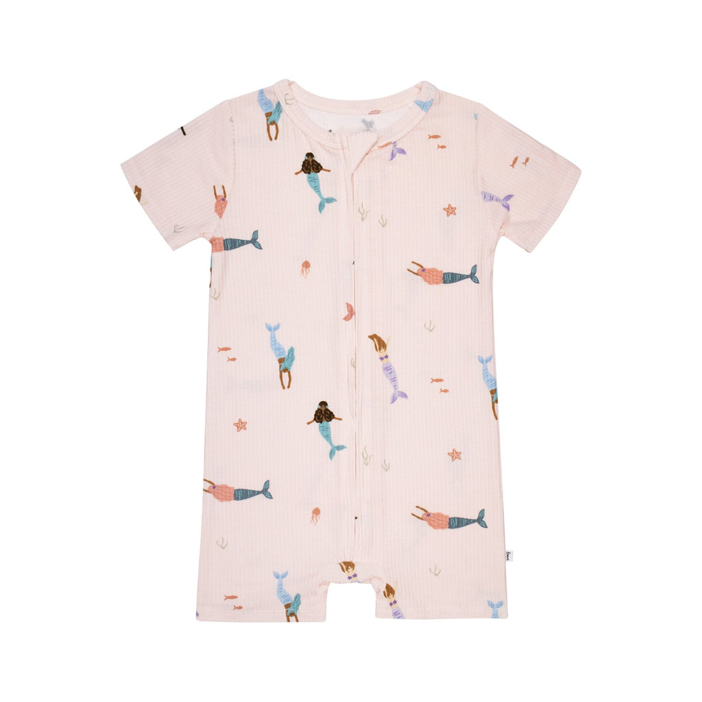 Mermaids Small Ribbed Summer Zip Romper