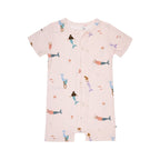 Mermaids Small Ribbed Summer Zip Romper