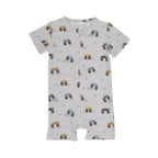 Monster Trucks Small Ribbed Summer Zip Romper