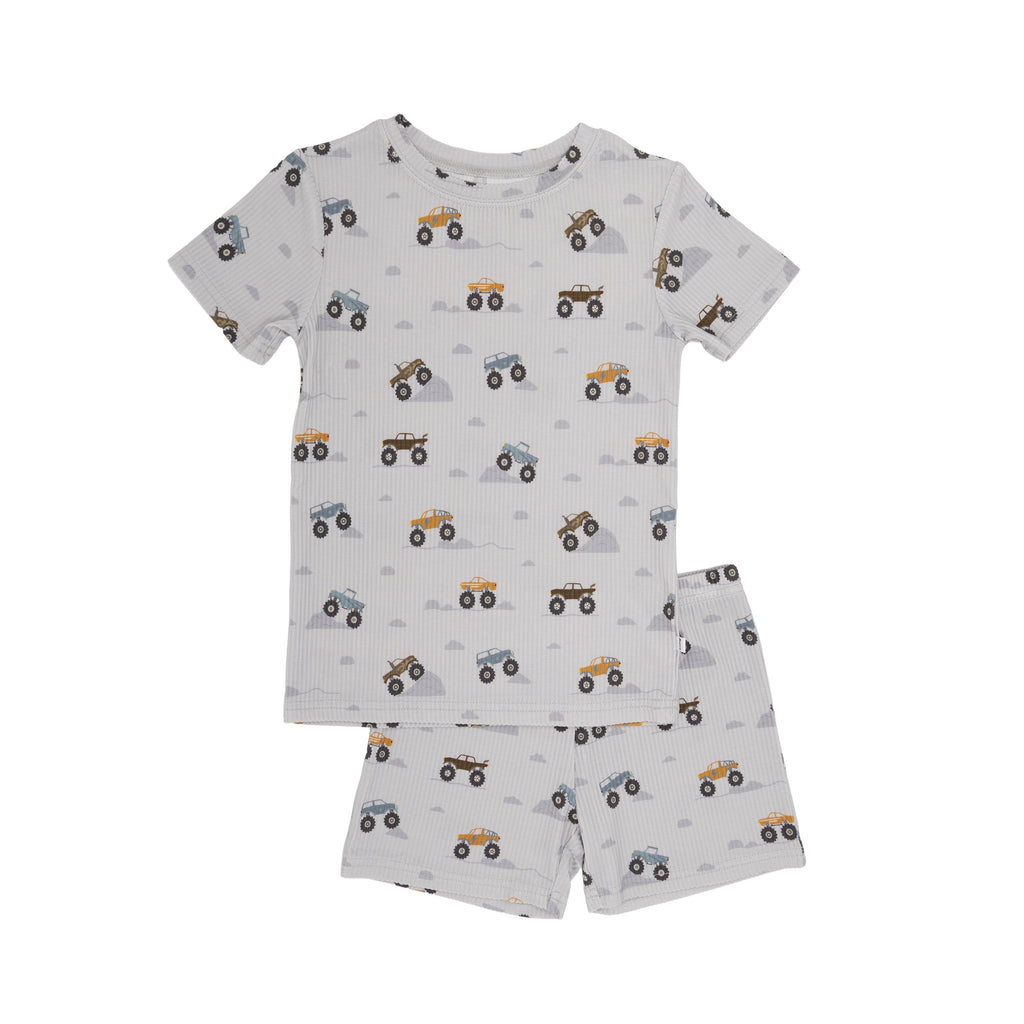 Monster Trucks Small Ribbed Shorts Two-Piece Set