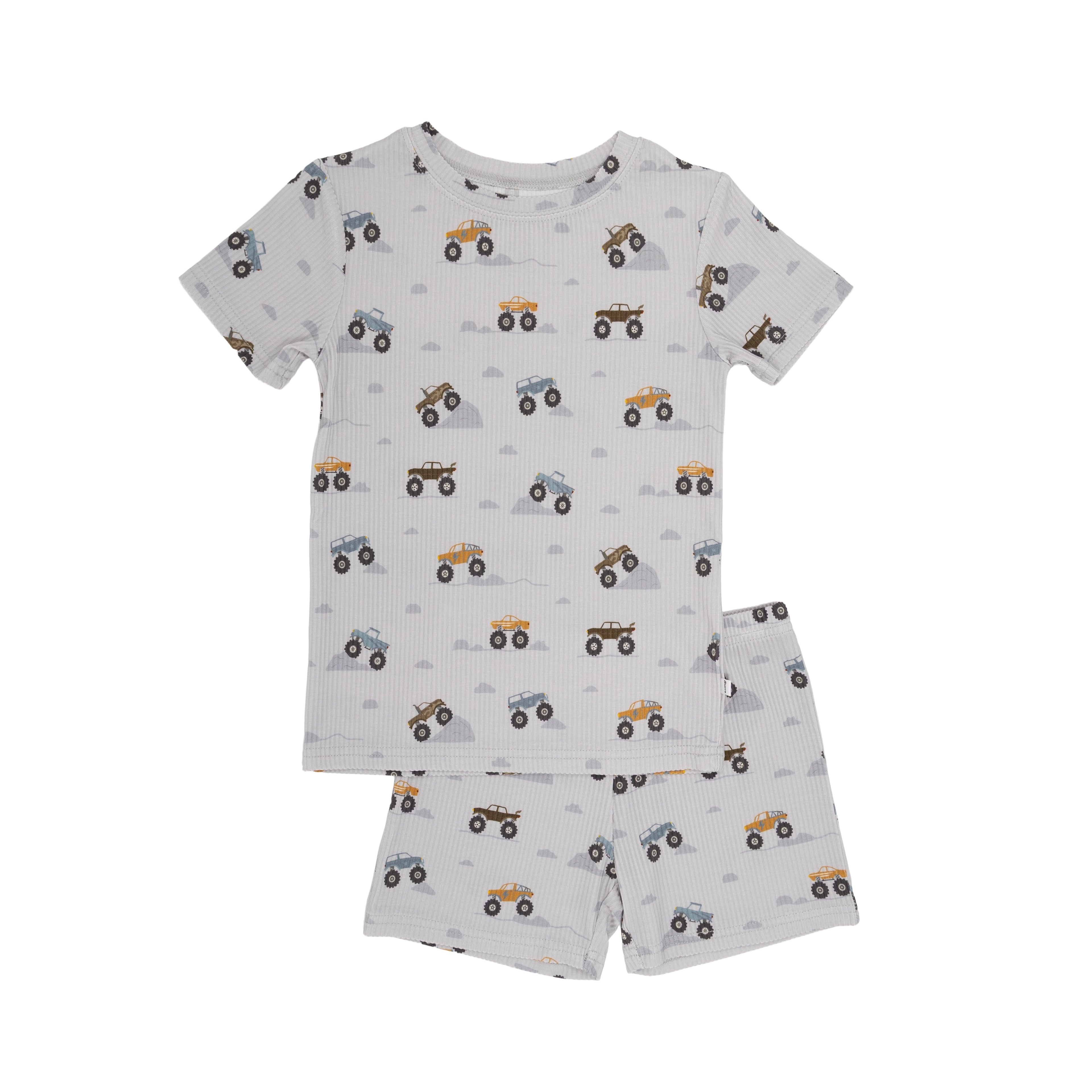 Monster Trucks Small Ribbed Shorts Two-Piece Set