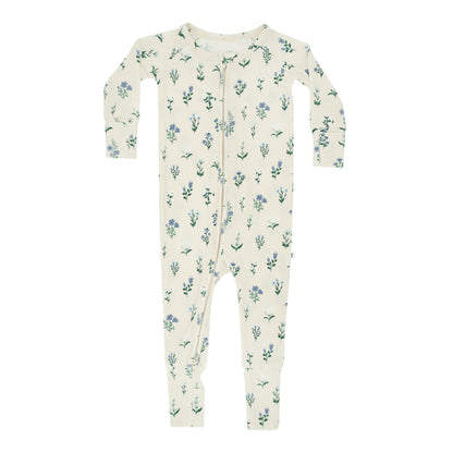 Morning Meadow Small Ribbed Zip Romper