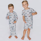 Road Vehicles Small Ribbed Shorts Two-Piece Set