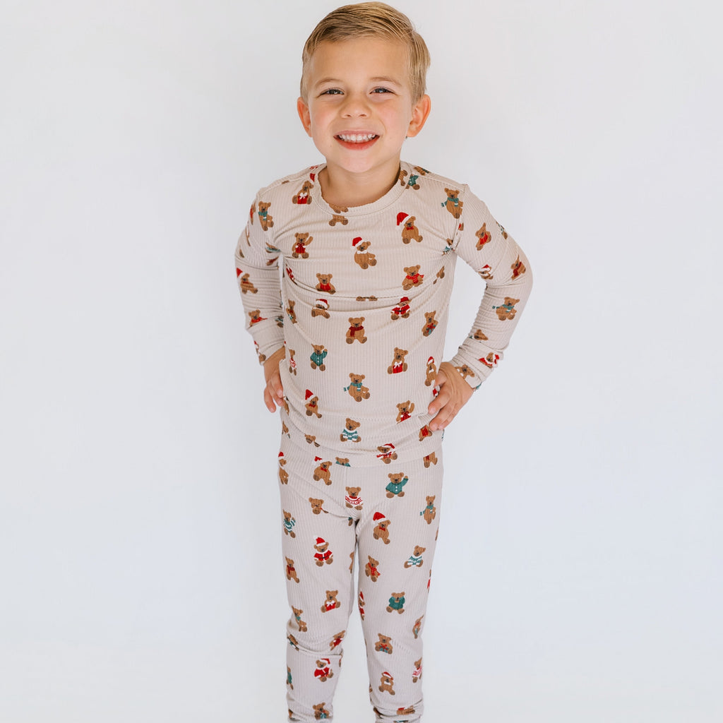 Teddy Bear Small Ribbed Two-Piece Set