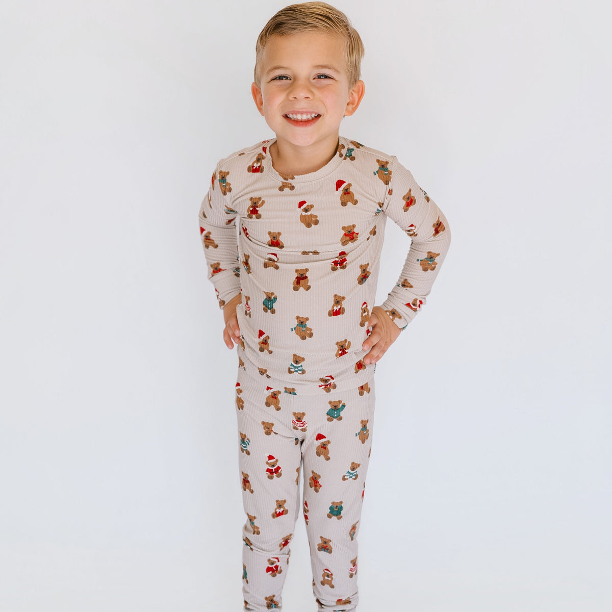 Teddy Bear Small Ribbed Two-Piece Set