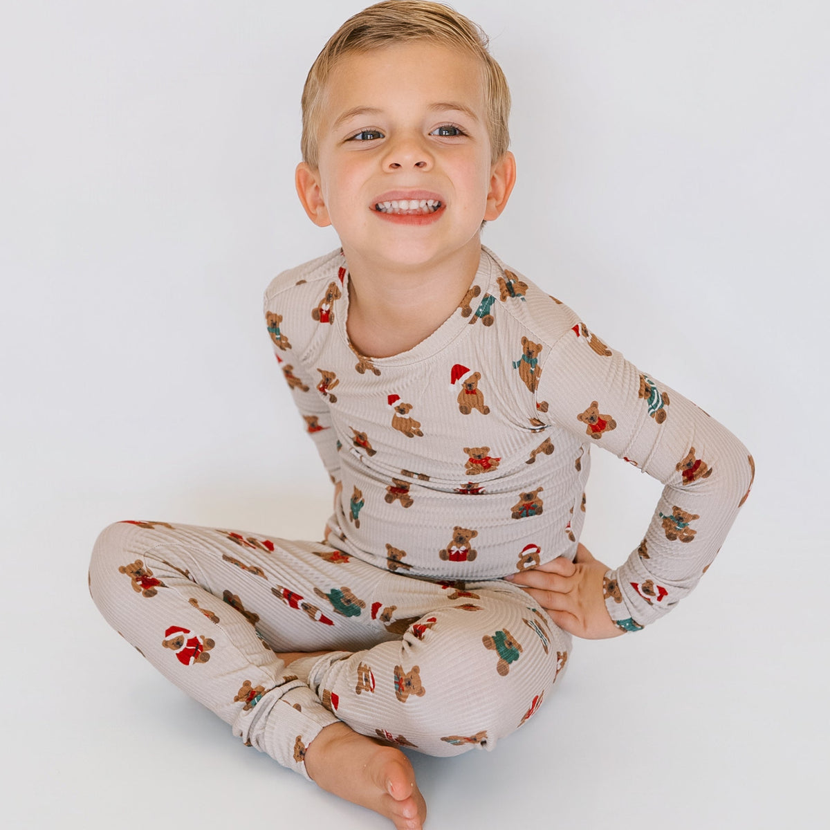 Teddy Bear Small Ribbed Two-Piece Set