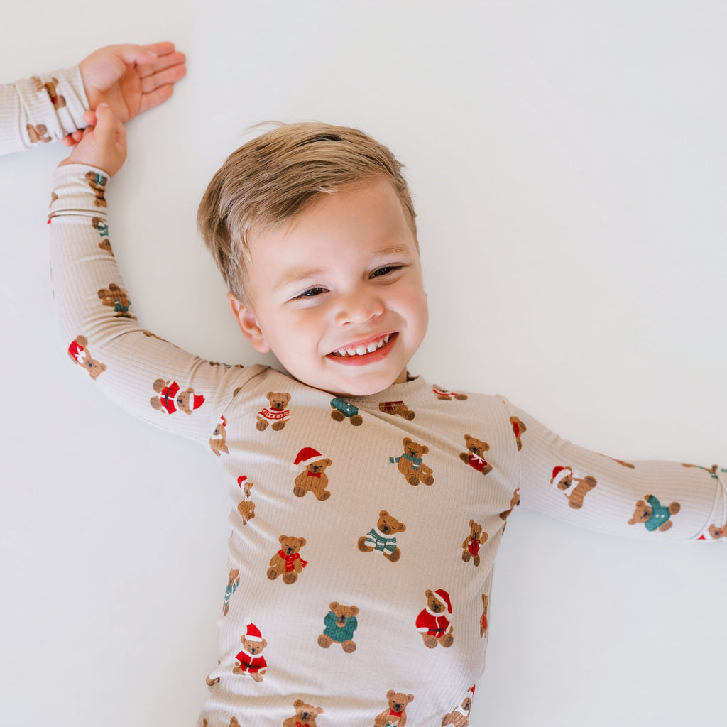 Teddy Bear Small Ribbed Two-Piece Set