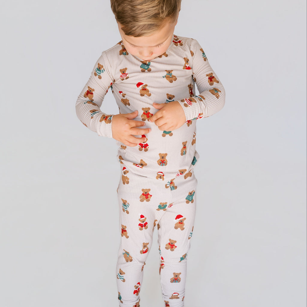 Teddy Bear Small Ribbed Two-Piece Set