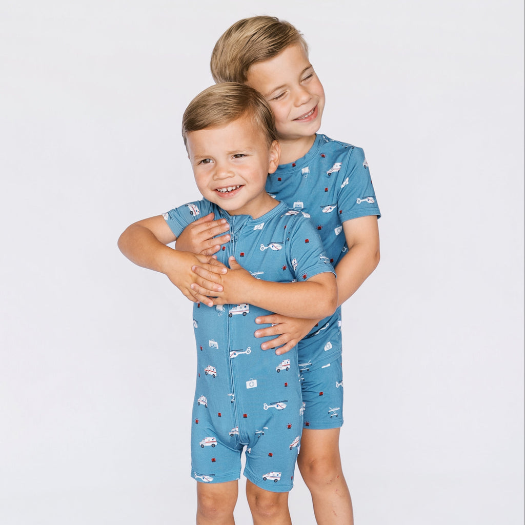 Ambulances Summer Zip Romper