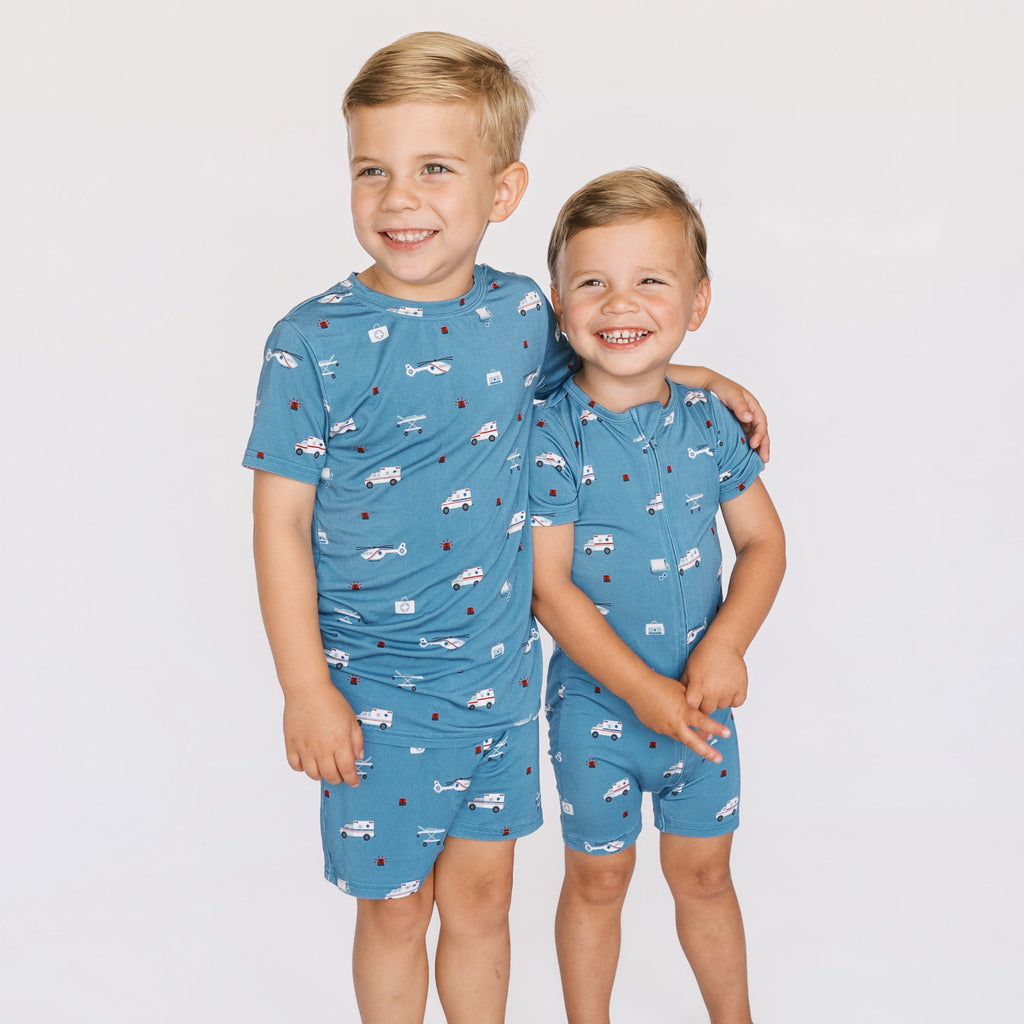 Ambulances Summer Zip Romper