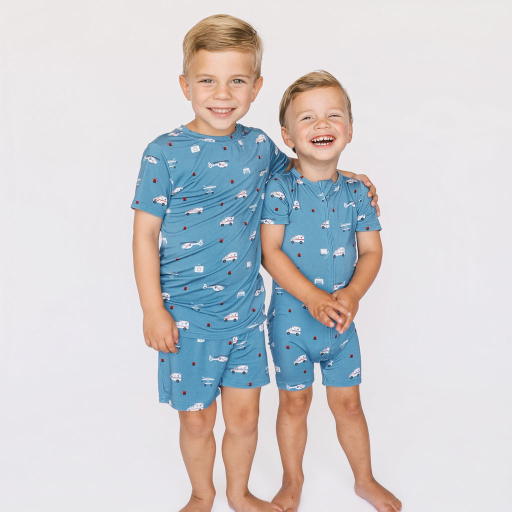 Ambulances Summer Zip Romper