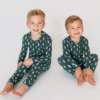 Christmas Trees Small Ribbed Two-Piece Set