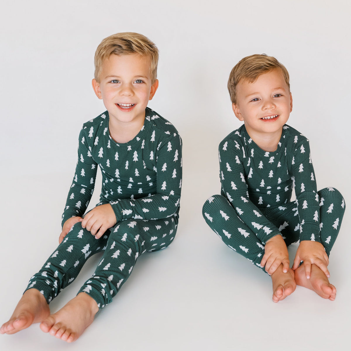 Christmas Trees Small Ribbed Two-Piece Set