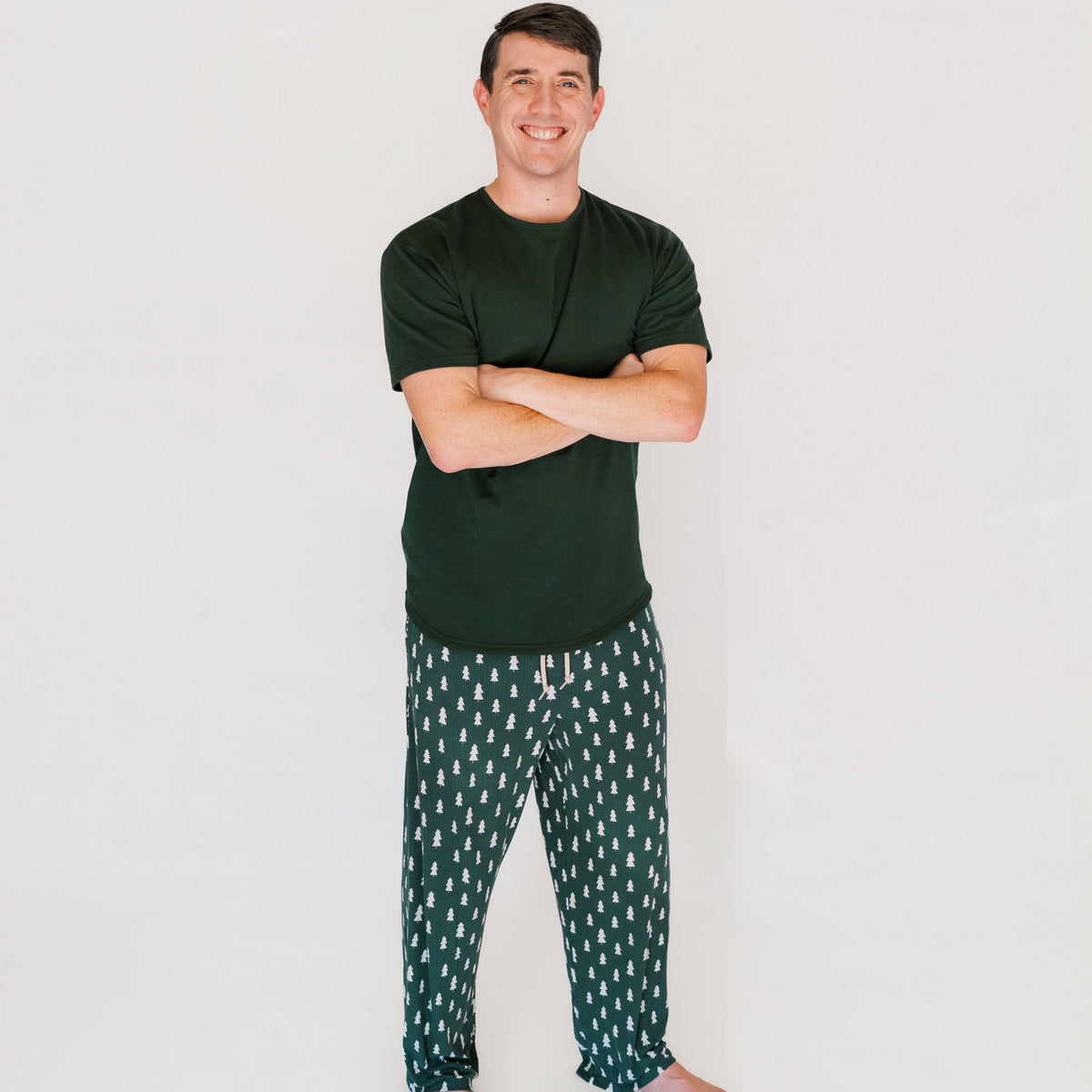 Christmas Trees Small Ribbed Men's Pants