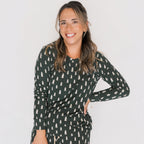 Christmas Trees Small Ribbed Women's Long Sleeve Top