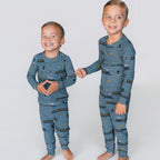 Christmas Trains Small Ribbed Two-Piece Set