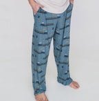 Christmas Trains Small Ribbed Men's Pants