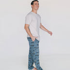 Christmas Trains Small Ribbed Men's Pants