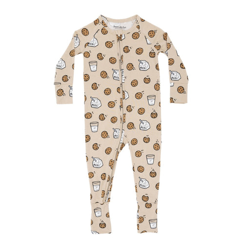 Cookies and Milk Zip Romper