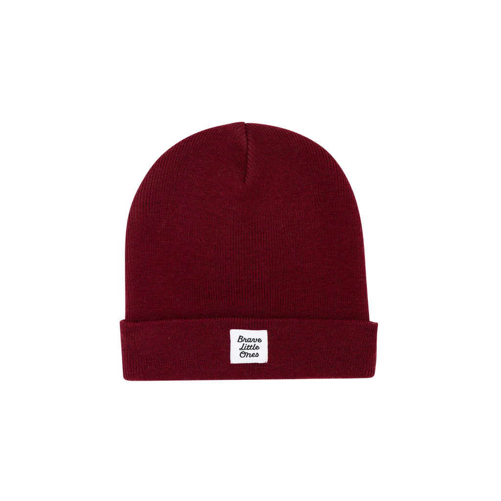 Dark Maroon Knit Beanie