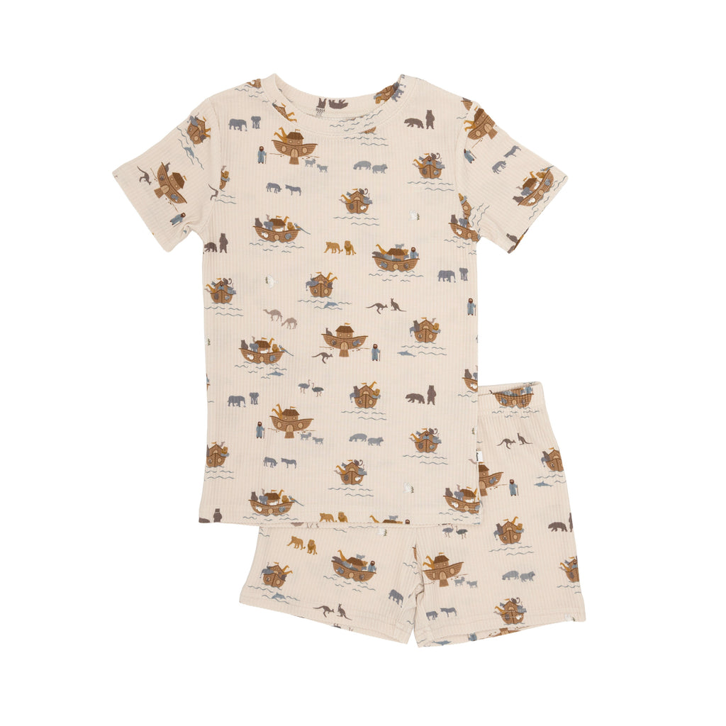 Noah's Ark Small Ribbed Shorts Two-Piece Set