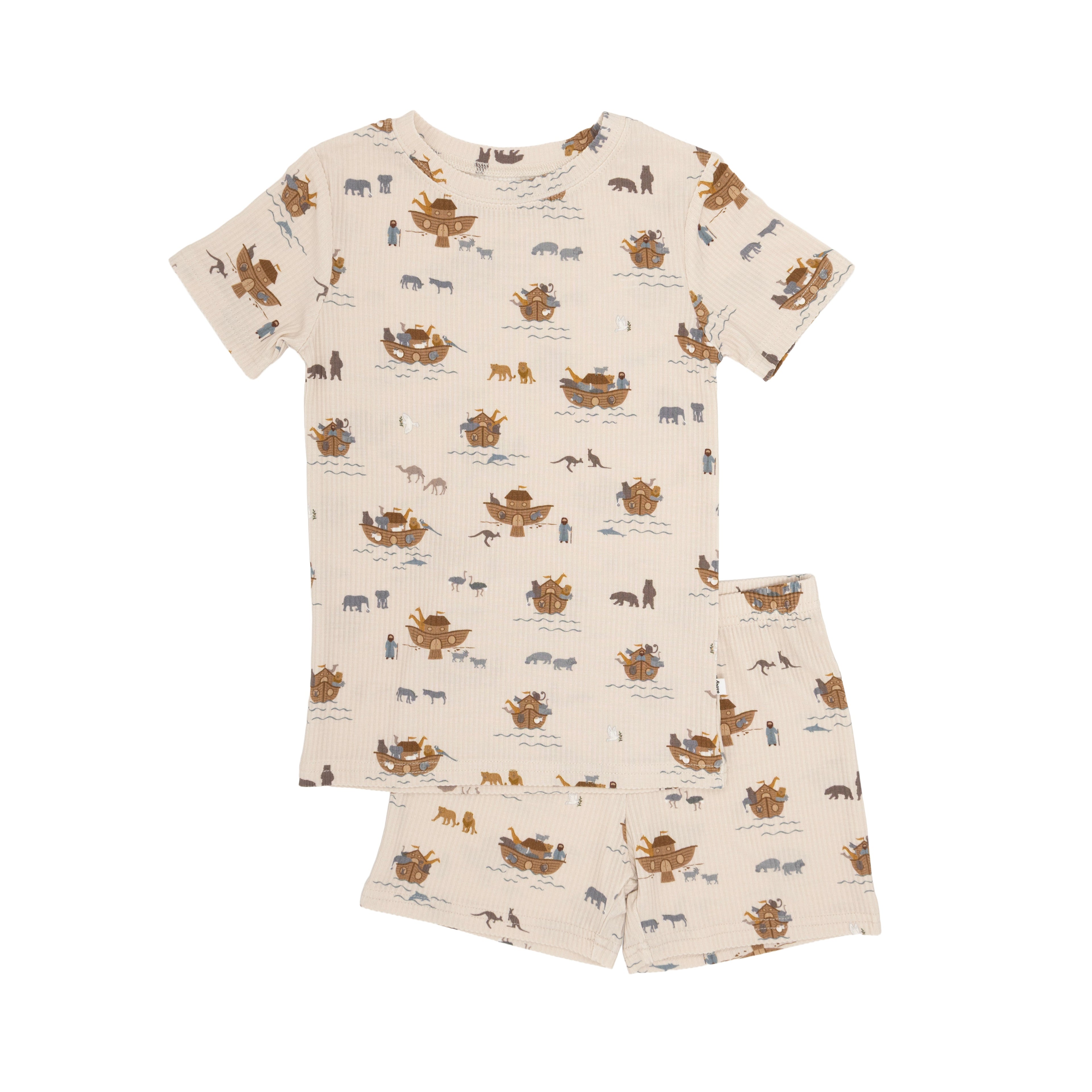Noah's Ark Small Ribbed Shorts Two-Piece Set