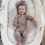 Fall Blooms Small Ribbed Zip Romper