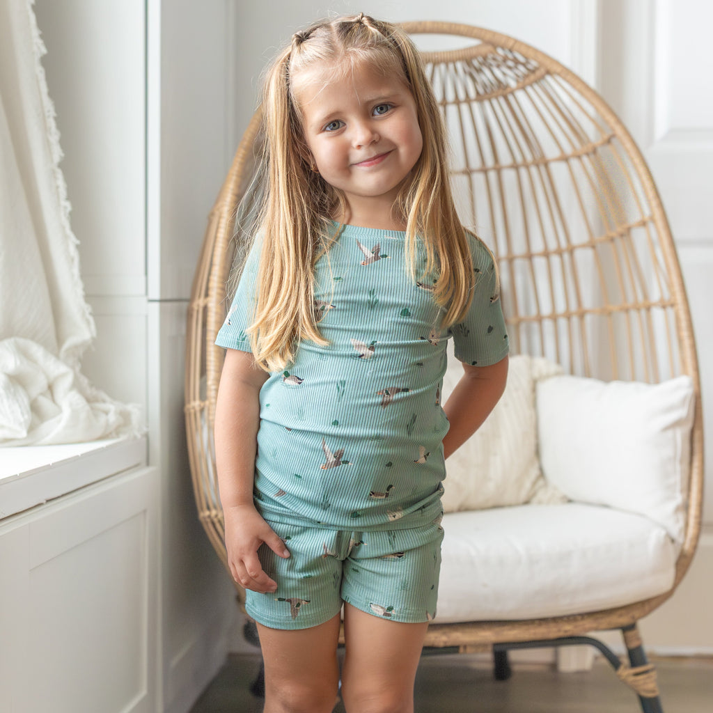 Mallards Small Ribbed Shorts Two-Piece Set