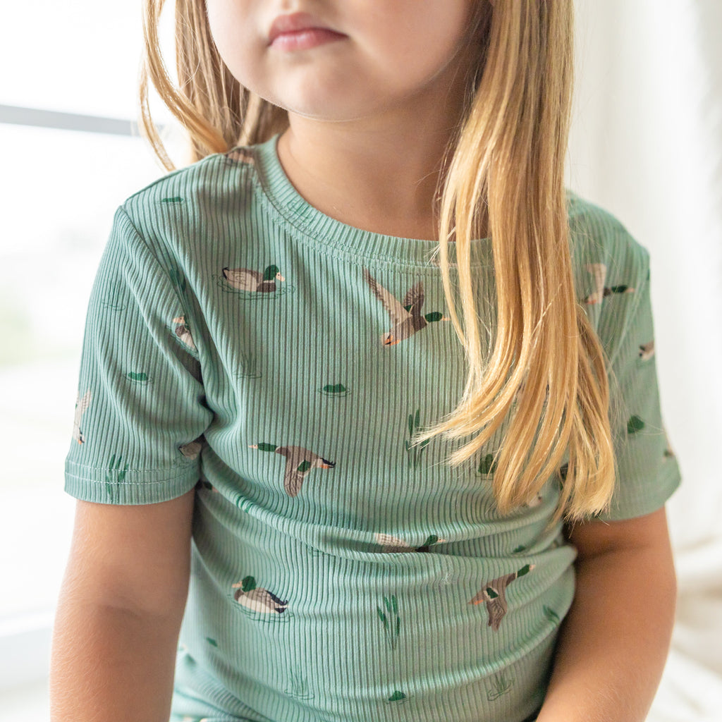 Mallards Small Ribbed Shorts Two-Piece Set